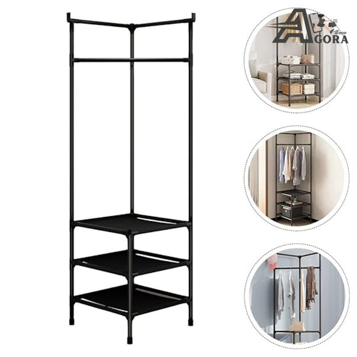 Ugaoni poličar sa vješalicom