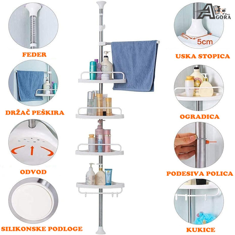 Ugaona polica za kupatilo