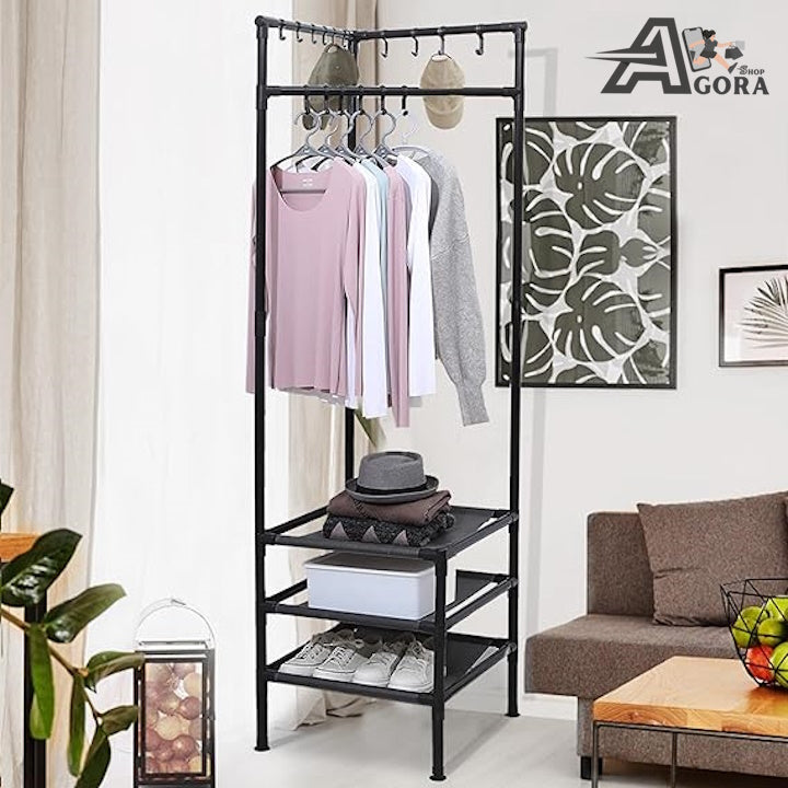 Ugaoni poličar sa vješalicom